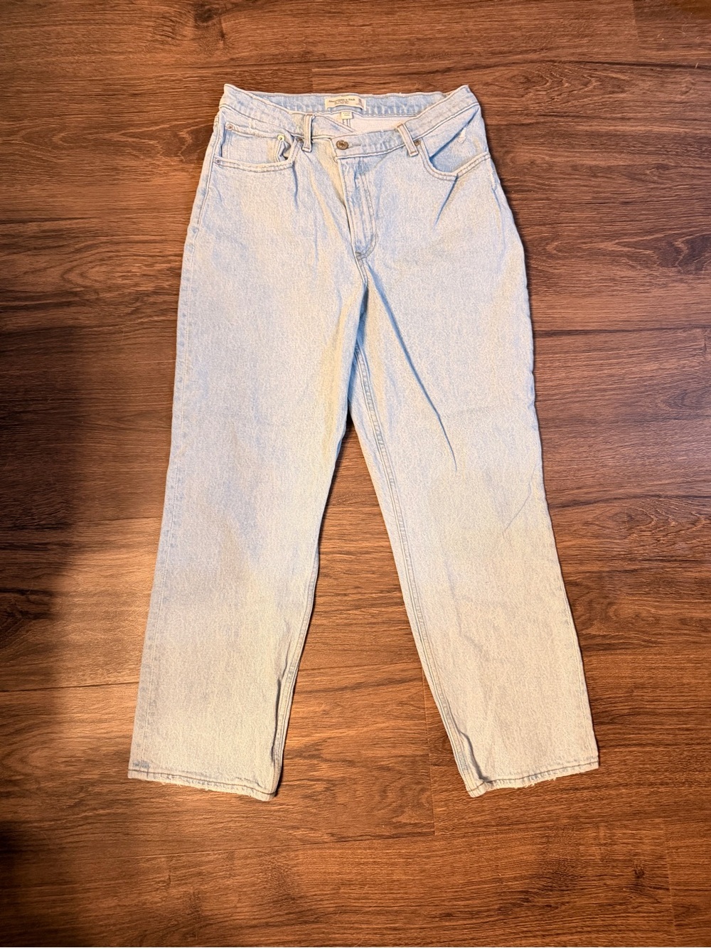 Abercrombie & Fitch Pale Blue Straight-Leg Jeans